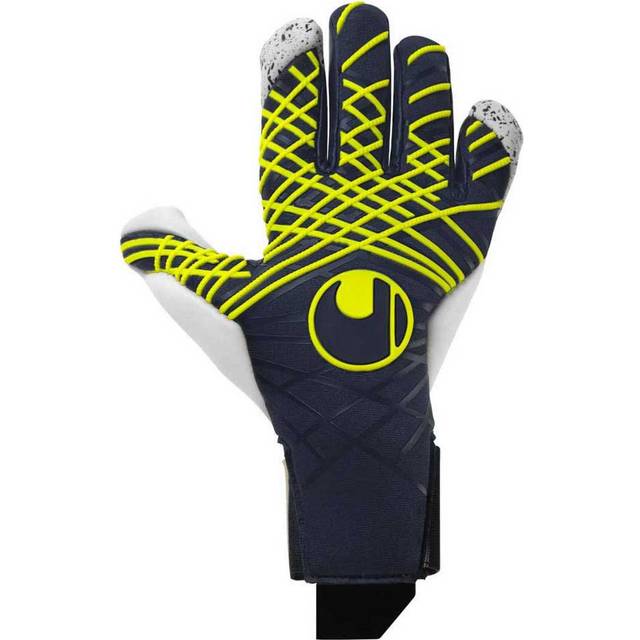 uhlsport fotbollsmålvaktshandskar Prediction Flex HN, marinblå/vit/fluo gul, 12