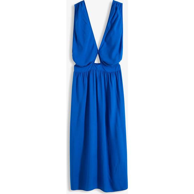 bonprix Cut-Out Maxi Dress - Blue