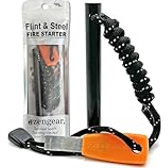 Camping Flint and Steel Fire Starter, Ferro Rod, HSS Striker