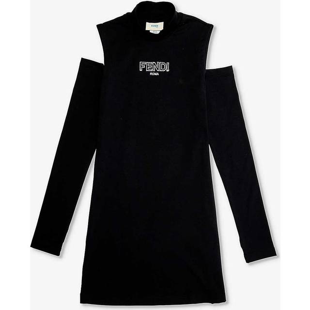 Fendi Girls Black Cotton Dress - 5 year