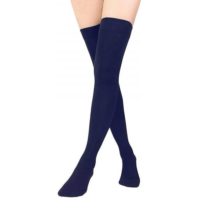 Womens Long Thigh High Socks Cotton Over The Knee High Socks Thin Thigh High