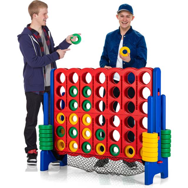 Giant 4 to Score Game Set Jumbo Connect 4 Game Set w/ 42 Chess Pieces 4-in-a-Row