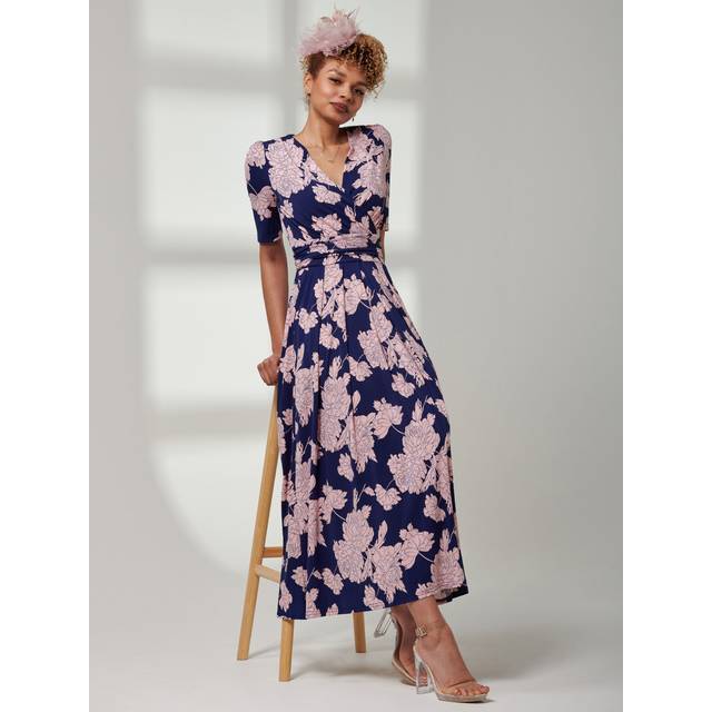 Kenzie Half Sleeve Jersey Maxi Dress - Baby Pink - 10