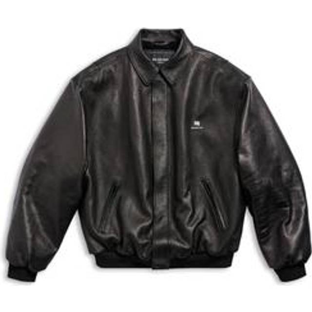 Balenciaga Sporty B Shearling Jacket - Black - Men's - - Sheepskin