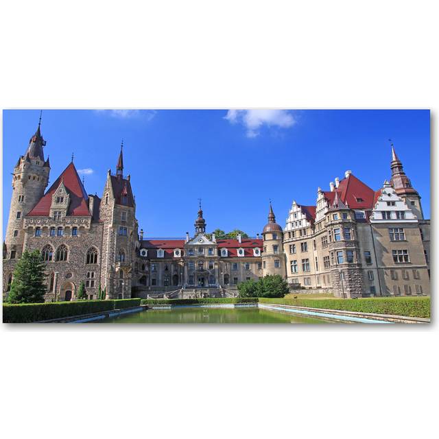 Castle of Moszna Poland - Unframed Art Prints on Canvas (50cm H X 100cm W)