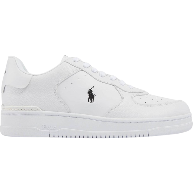 Polo Ralph Lauren för män. 809891791009 Sneakers i slätt läder vit (42), Hud, Karta, Nyckelband, Casual - Vit, Läder (42)