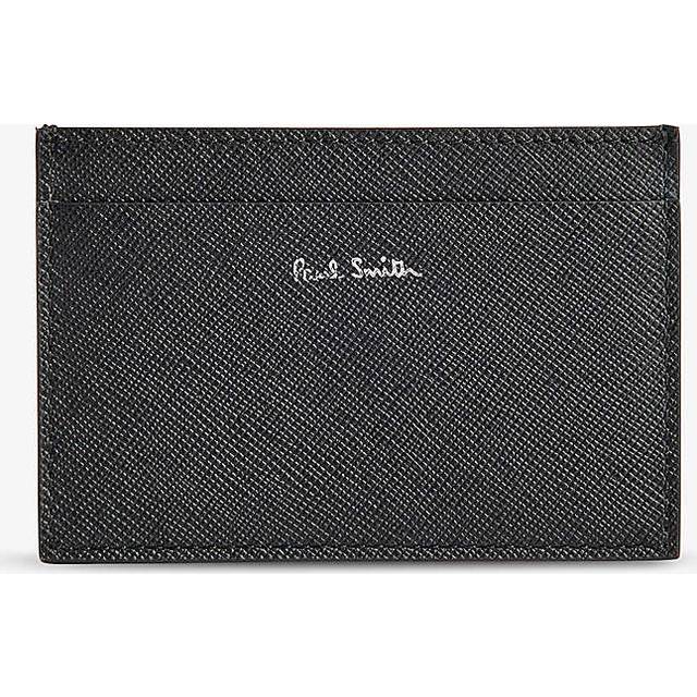 Paul Smith Black Brand-foiled Leather Card Holder - BLACK