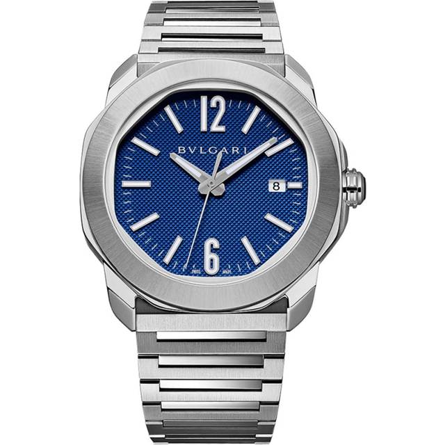 Bvlgari Stainless Steel Octo Roma Automatic Watch - Blue - 41mm
