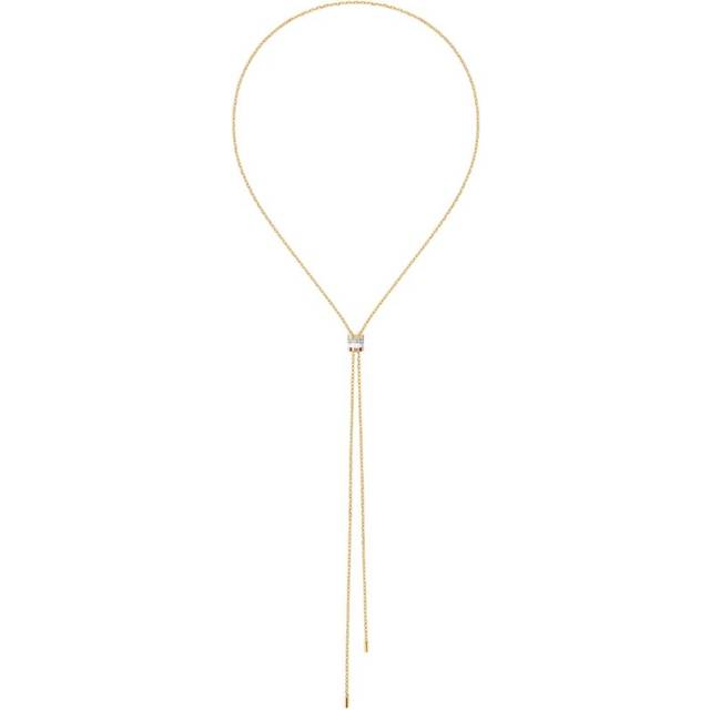 Boucheron Womens Gold Quatre White Edition 18ct Yellow-gold, White-gold, Rose Ceramic and Diamond Necklace - GOLD