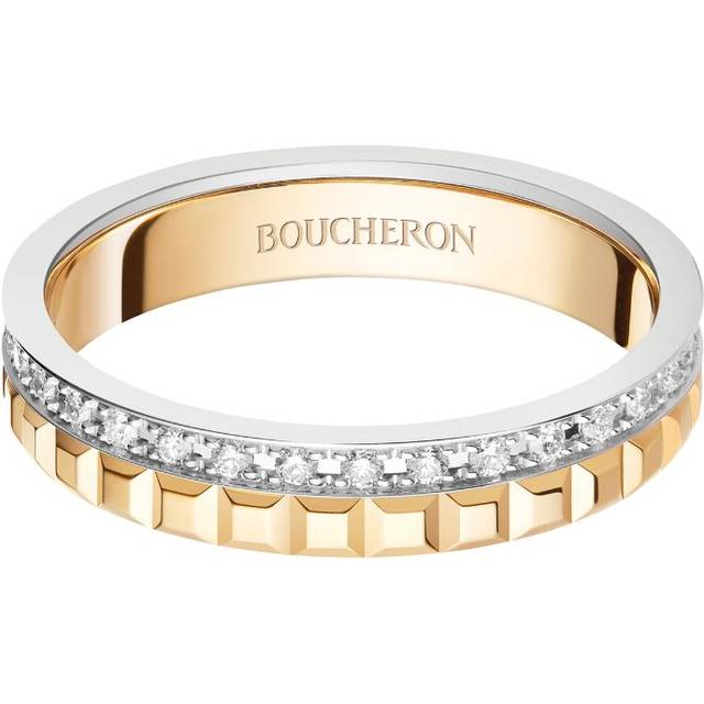 Boucheron Womens Yellow Gold Quatre Radiant Edition 18ct Yellow-gold, White-gold and 0.24ct Diamond Ring I - YELLOW GOLD