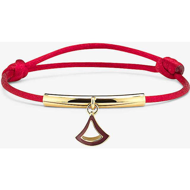 Bvlgari Womens Red Divas&#8217; Dream Gold-plated Brass, Enamel and Cord Bracelet 1 Size - RED