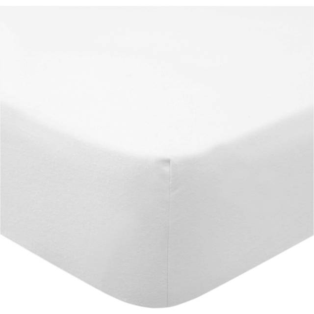 F&F Home Bedding Brushed Fitted Sheet White Double