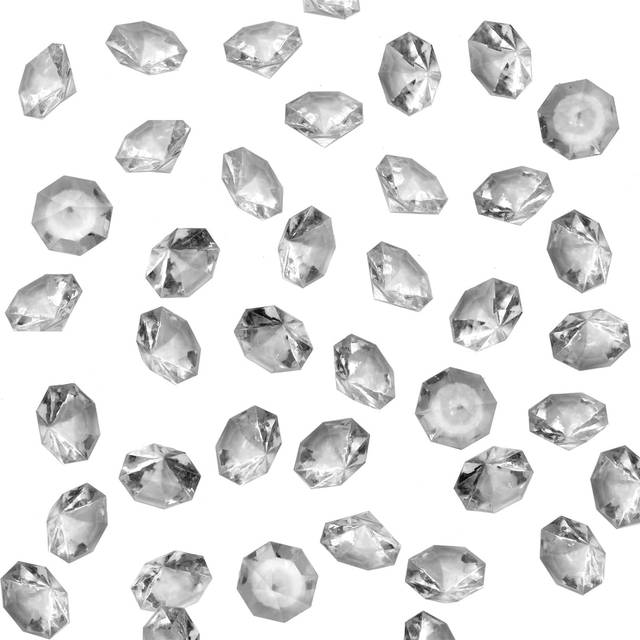WBJKZJD 47pcs Acrylic Diamond Gems Pirate Plastic Gems Large Acrylic Gems Jewels Bulk Treasure Chest Hunt Party Favors 25 Carat for Kids (Cl