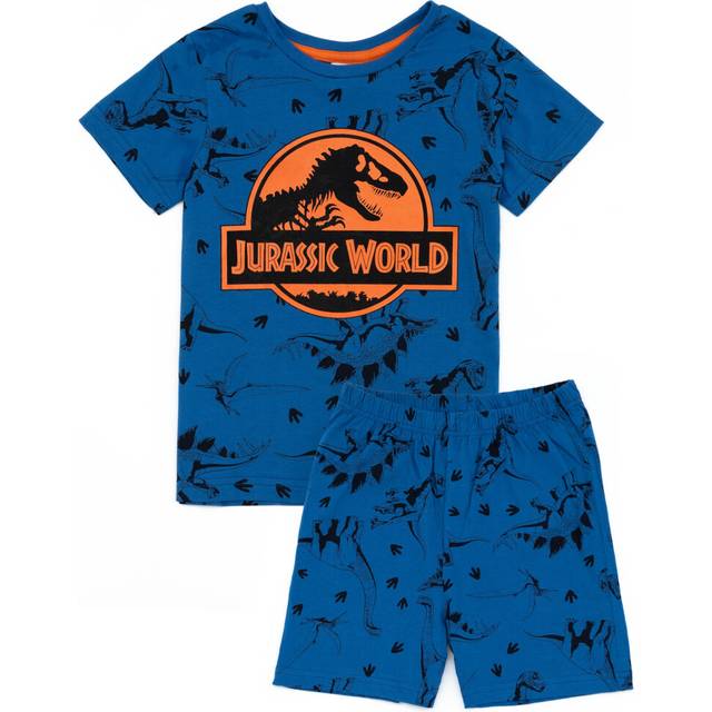 (6-7 Years) Jurassic World Short Sleeve Short Leg Pyjama Set (Boys Blue)