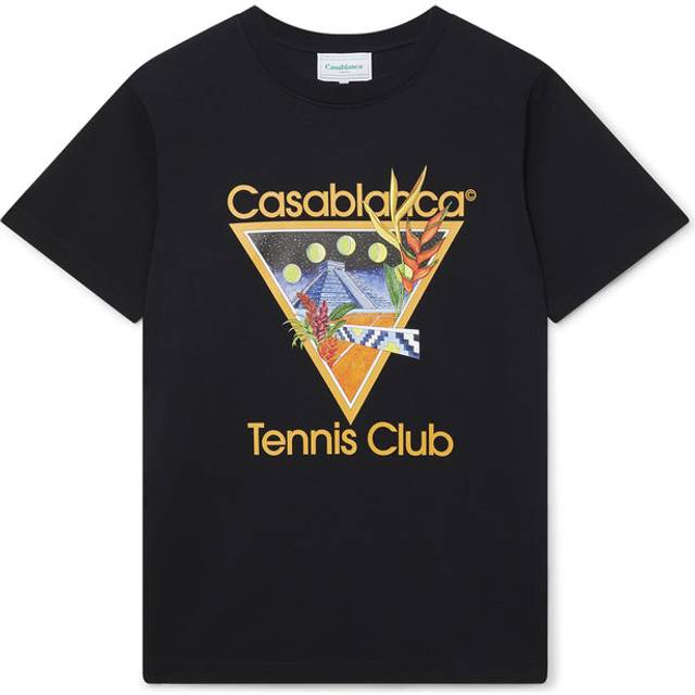 Casablanca, T-Shirts, male, Black, 2XL, Tennis Club Icon T-Shirt