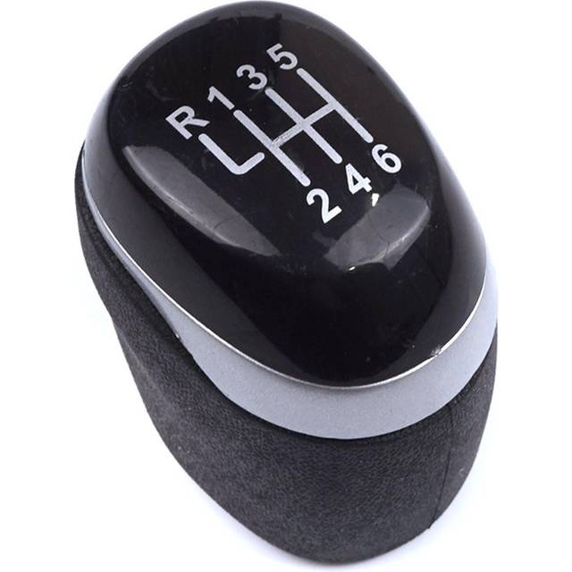 BSP1147 6-växlad växelspaksknopp Styling Head Silver Black Färg för Renault Megane MK4 BFB Kadjar Talisman 328654845R