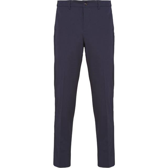 Prada Mens Blue Slim-fit Straight-leg Woven Trousers 30