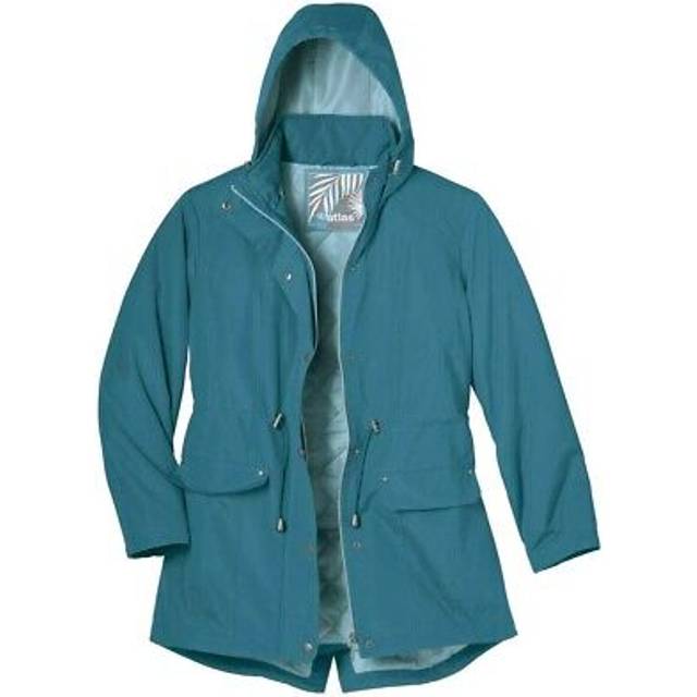 Water Repellent Quilted Parka - Duck Egg Blue - 12-14