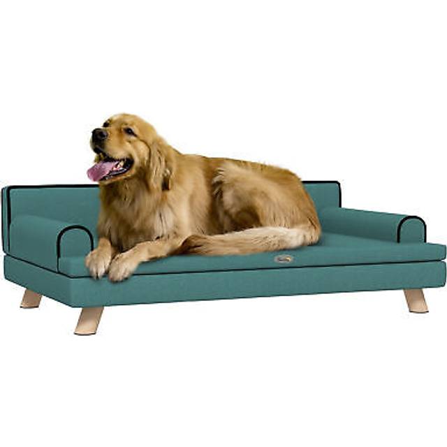 PawHut Dog Sofa w/ Legs - Water-Resistant Fabric for Large - Medium Dogs - Green | TJ Hughes