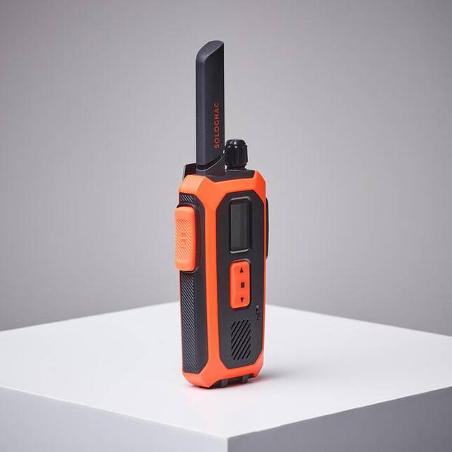Watertight Walkie-talkie Solognac 500 (maximum Range Of 10 Km) - Fluo Coral Orange