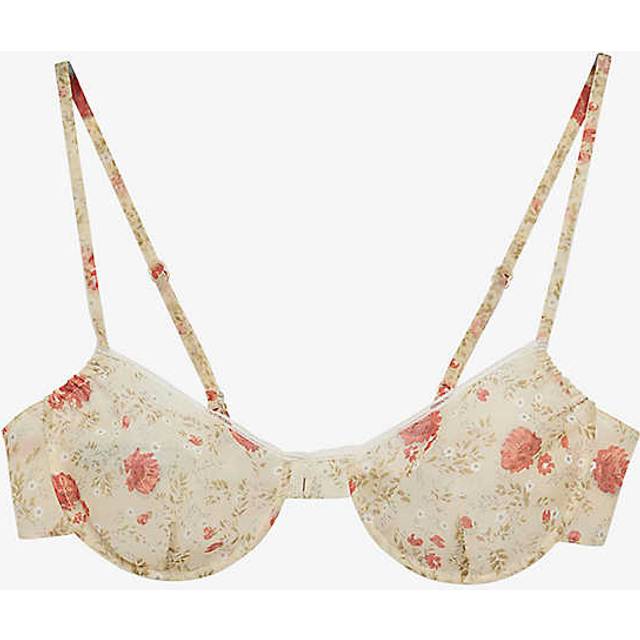 Prada Women&#39;s Printed Nylonette Crop-Top in Floral | Size 40 | P936MSOOO15AD Color F0011 (40)