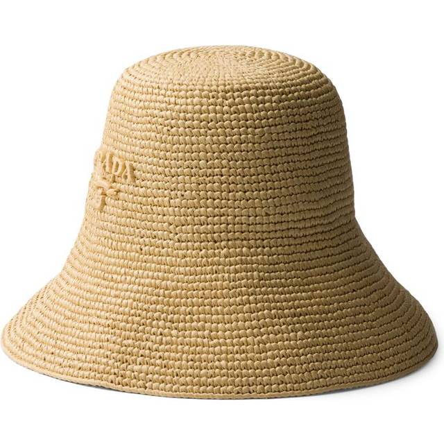 Prada Crochet Hat - Neutral - S