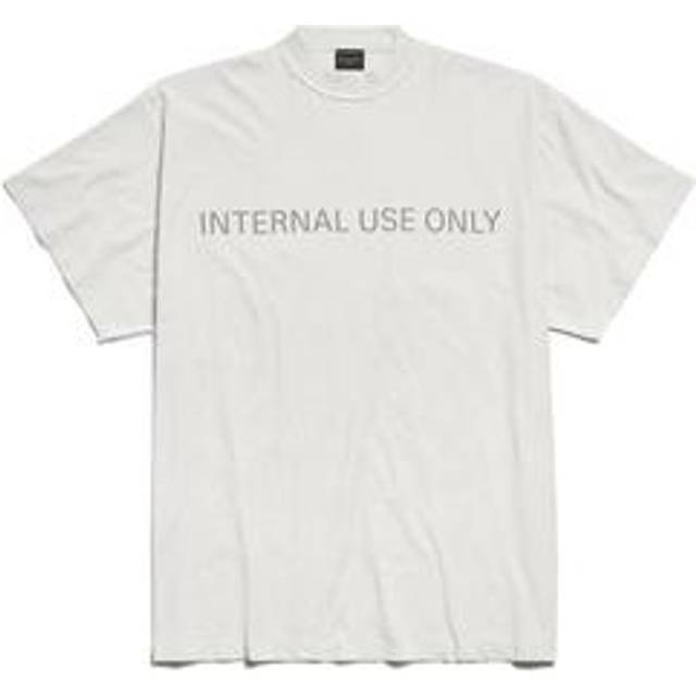 Balenciaga Internal Use Only Inside-Out T-Shirt Oversized - White - Unisex - - Cotton