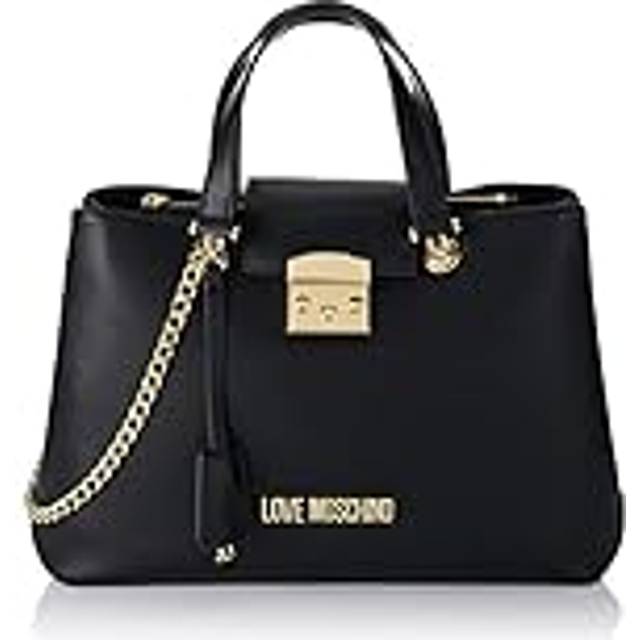LOVE Textured Faux Leather LUCILLE Tote Bag with Double Comp size Unic (Unica)