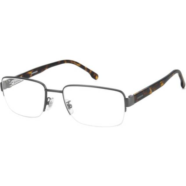 Carrera C FLEX 05/G Asian Fit R80 Men's Eyeglasses Silver Size 56 (Frame Only) - Blue Light Block Available - Matte Dark Ruthenium Silver (56)