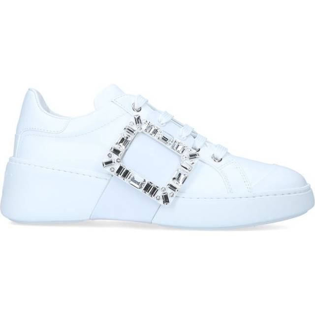 Roger Vivier Leather Viv Skate Sneakers - White - 35