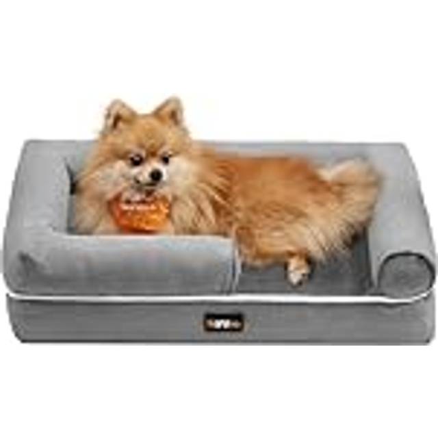 Songmicshome Dog Sofa with Sides, Removable Washable Cover, Grey