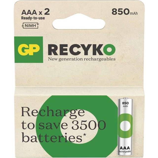 GP ReCyko 850 mAh AAA 1.2 V C2 Rechargeable Batteries (Pack of 2)