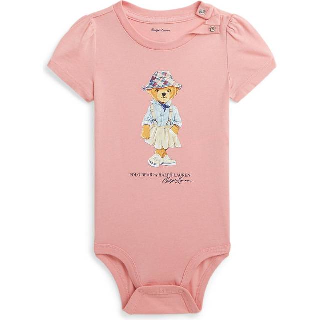 Polo Ralph Lauren Pink Baby Girl Branded-print Cotton-jersey Babygrow 6 Months - PINK