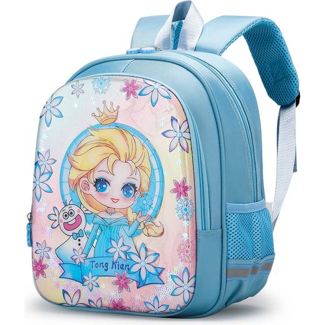 (Blue) Large Elsa Frozen Capacity Backpack Students Breathable Casual Fashionable
