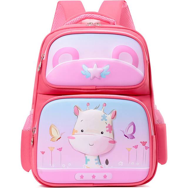 (Rose) Backpack Children Large Capacity Cartoon Animal Print Cute Fashion And Casual
