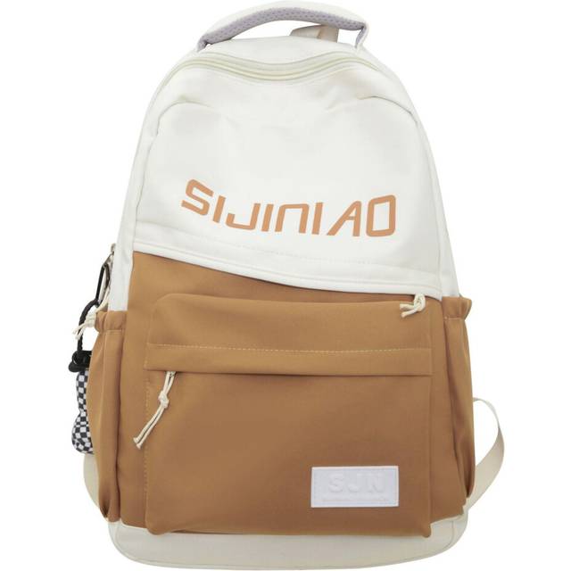 (Khaki) Capacity Large Fashionable Womens Backpack Simple Lightweight And Versatile
