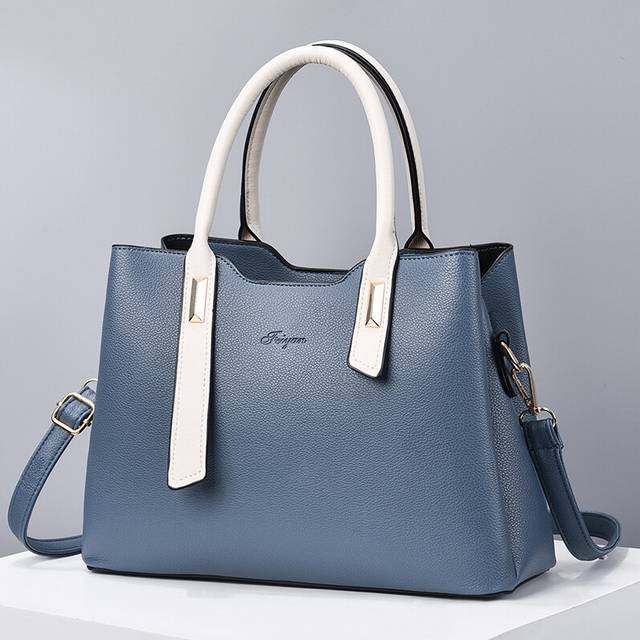 (Blue) Bill Hand Shoulder Bag Female Large Capacity Fashionable Simple And Versatile