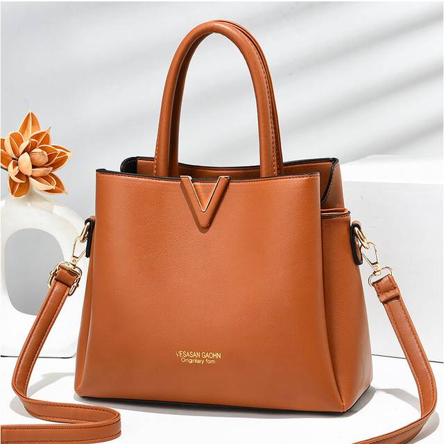 (Yellow) Single Shoulder Hand Crossbody Bag Women Simple Fashion Versatile Pu Material