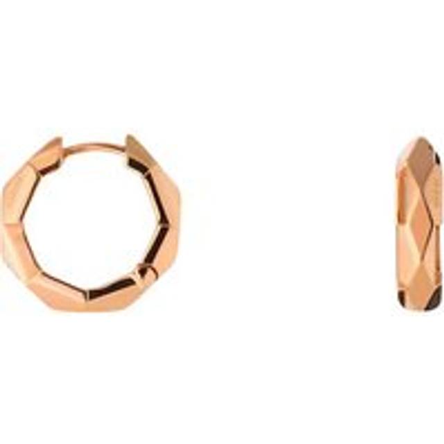 Gucci Link To Love 18ct Rose Gold Studded Hoop Earrings