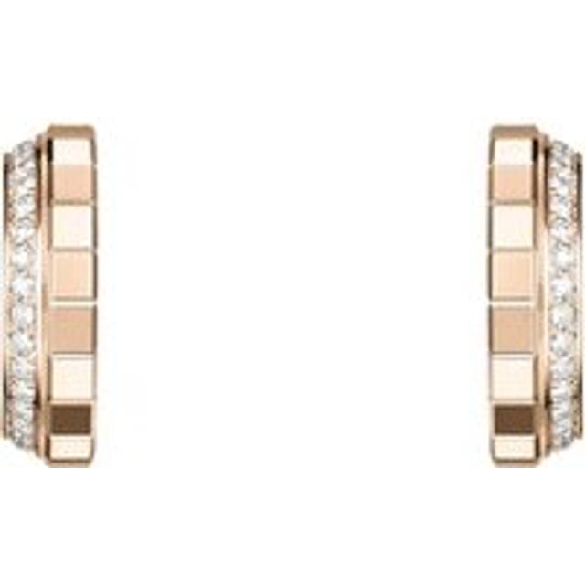 Chopard Ice Cube 18ct Rose Gold 0.24ct Diamond Hoop Earrings