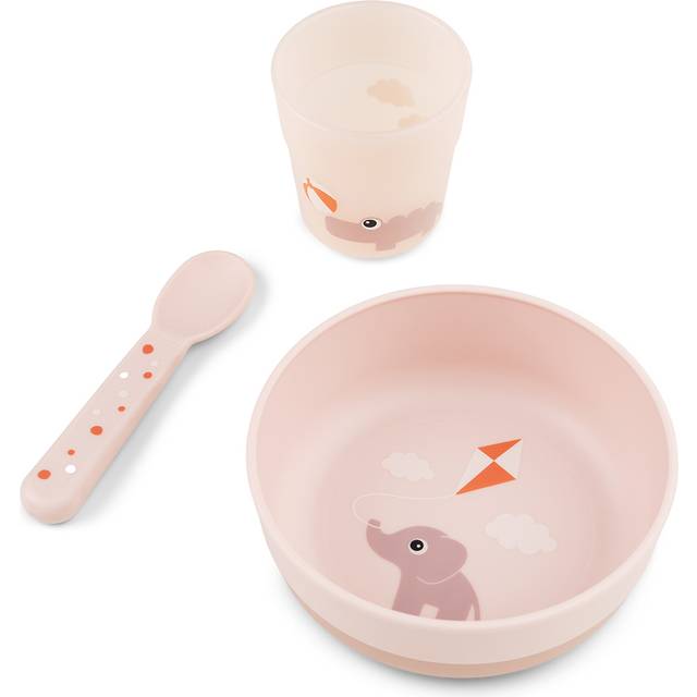 Done by deer Playground foodie first meal servisset 3 delar Powder - Beige