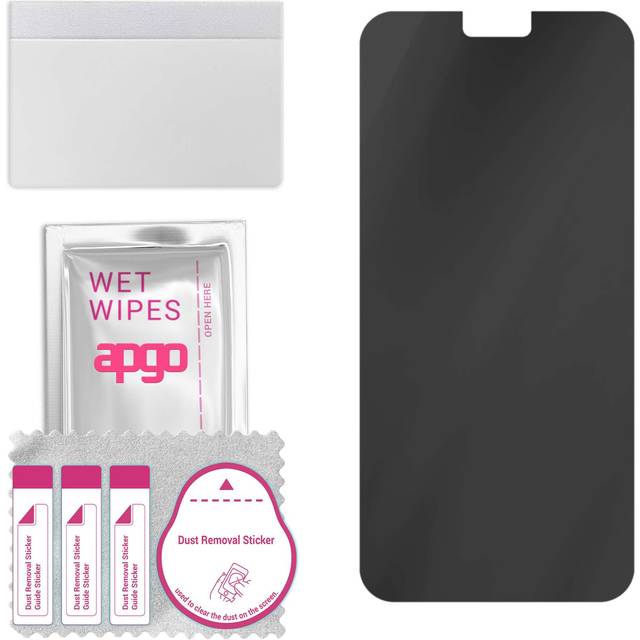 apgo Privacy Matte Hybrid protective glass compatible with Oppo F7, flexible nano glass, great replacement for tempered glass, scratch-resistant, full
