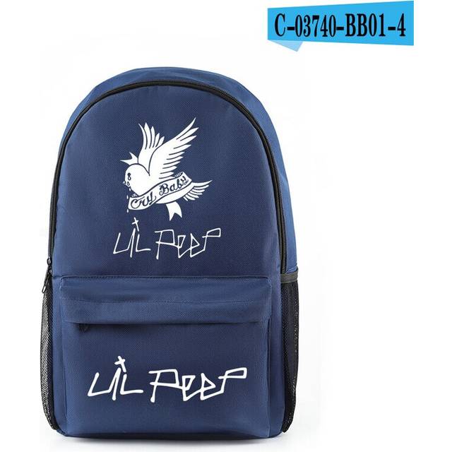 (7) Harajuku Novelty Cute Rap Lil Peep backpack Usb Rechargeable Schoolbag