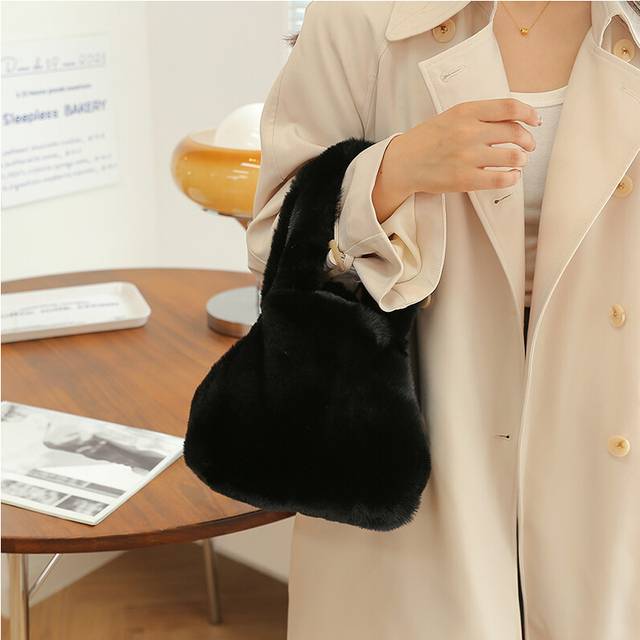 (Black) Crossbody Single Shoulder Bag Fashion Casual Simple Retro Underarm Girl Style
