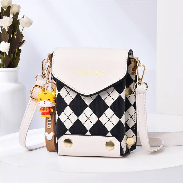 (White) Crossbody Mini Bag For Women With Pu Material And Single Shoulder Strap Girls