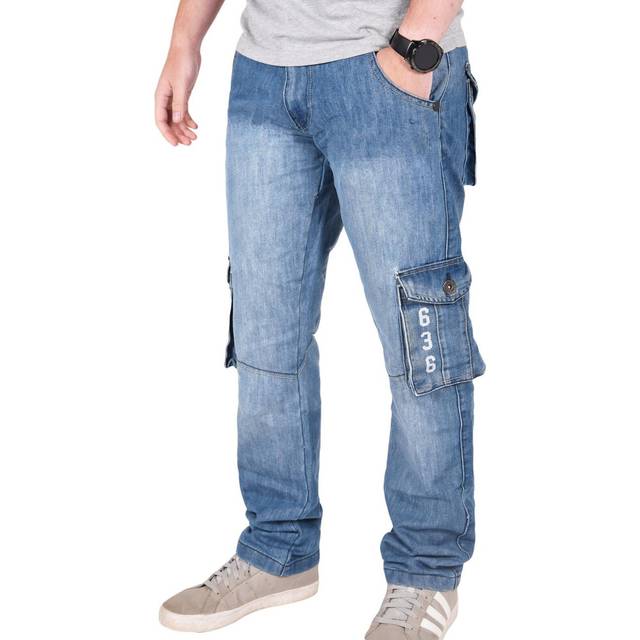Mens Cargo Combat Denim Jeans - TF260