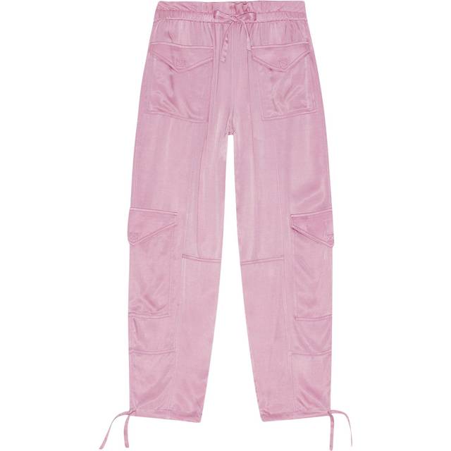 GANNI Pink Washed Trousers - 038 Bleached Mauve - DK 32