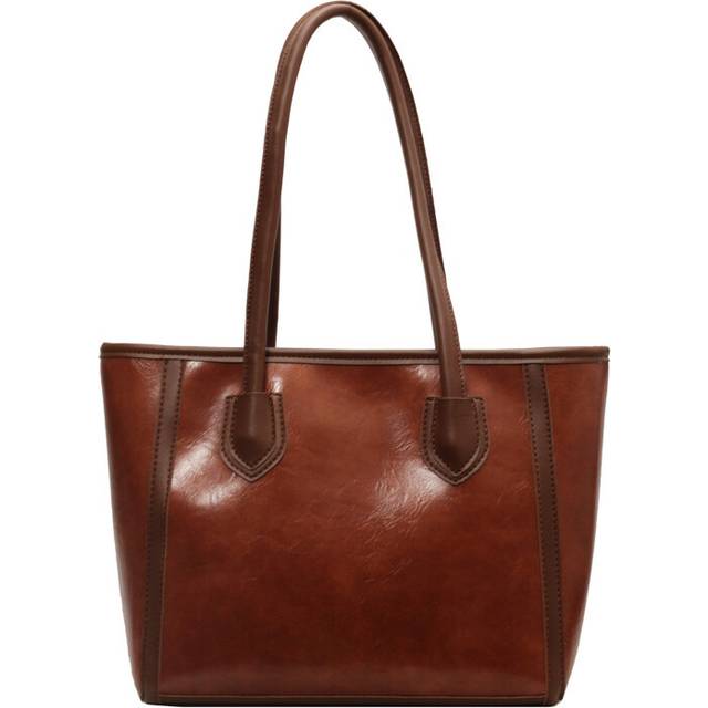 (Brown) Bag Shoulder Women Large Capacity Tote Commuting Crossbody Handbag Underarm Bag