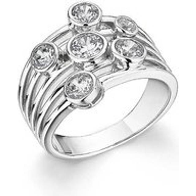 9K White Gold 1.00ct Bubble Diamond Ring
