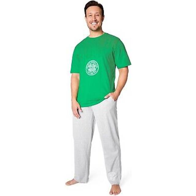 Celtic F.c. Mens Short Sleeve Pyjama Set Sleepwear Nightwear
